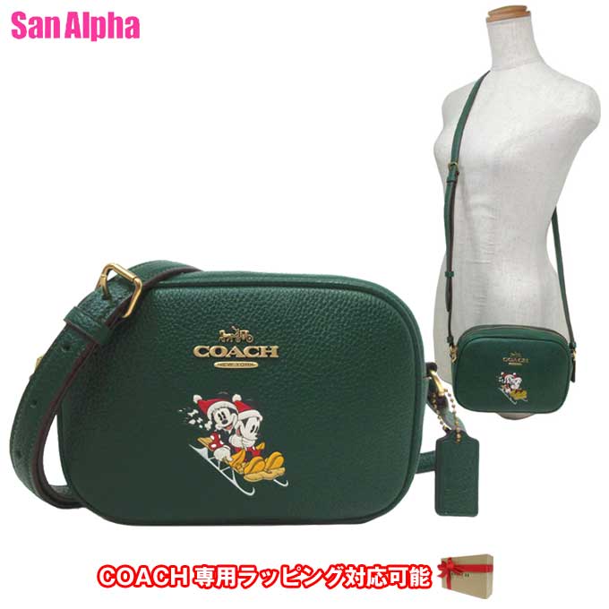 コーチ バッグ ショルダーバッグ COACH X DISNEY JAMIE ミッキー ミニー スレッド モチーフ ミニ カメラバッグ 斜め掛け コラボ商品 CN024 B4CZS(ダークパイン) アウトレット レディース 送料無料