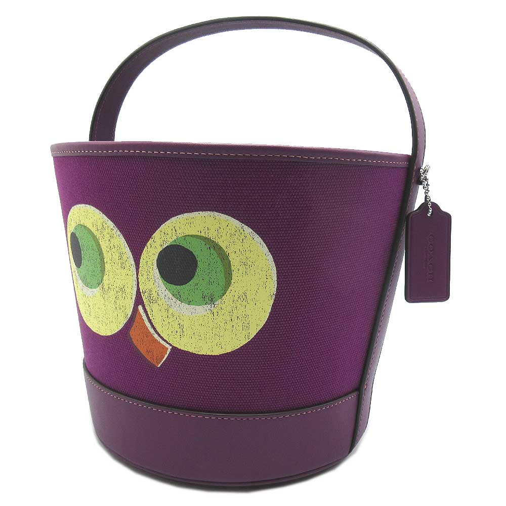 【1000円OFFクーポン4/10 01:59迄】コーチ バッグ ハンドバッグ COACH HALLOWEEN アウル トリック オア トリート バケツバッグ CCE03 LHPLU (プラム) アウトレット レディース 送料無料【ラッピング対象外】