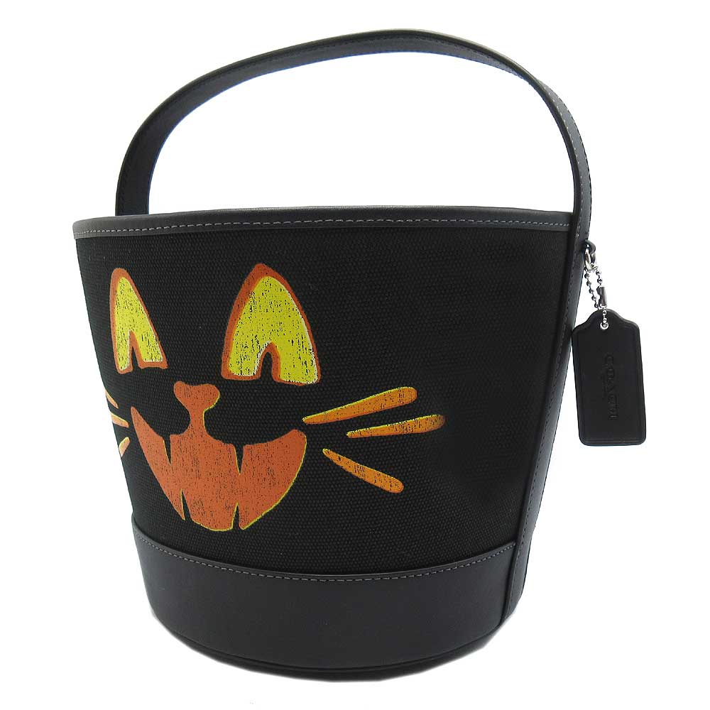 【1000円OFFクーポン4/10 01:59迄】コーチ バッグ ハンドバッグ COACH HALLOWEEN ブラック キャット トリック オア トリート バケツバッグ CCE04 LHBLK (ブラック) アウトレット レディース 送料無料【ラッピング対象外】