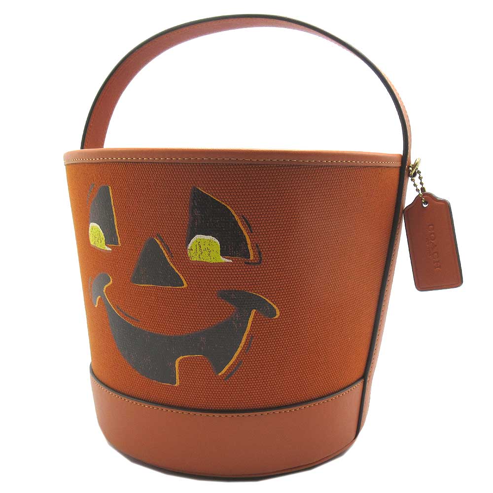【1000円OFFクーポン4/10 01:59迄】コーチ バッグ ハンドバッグ COACH HALLOWEEN パンプキン トリック オア トリート バケツバッグ CCE05 B4YEB (ブライトキャニオン) アウトレット レディース 送料無料【ラッピング対象外】