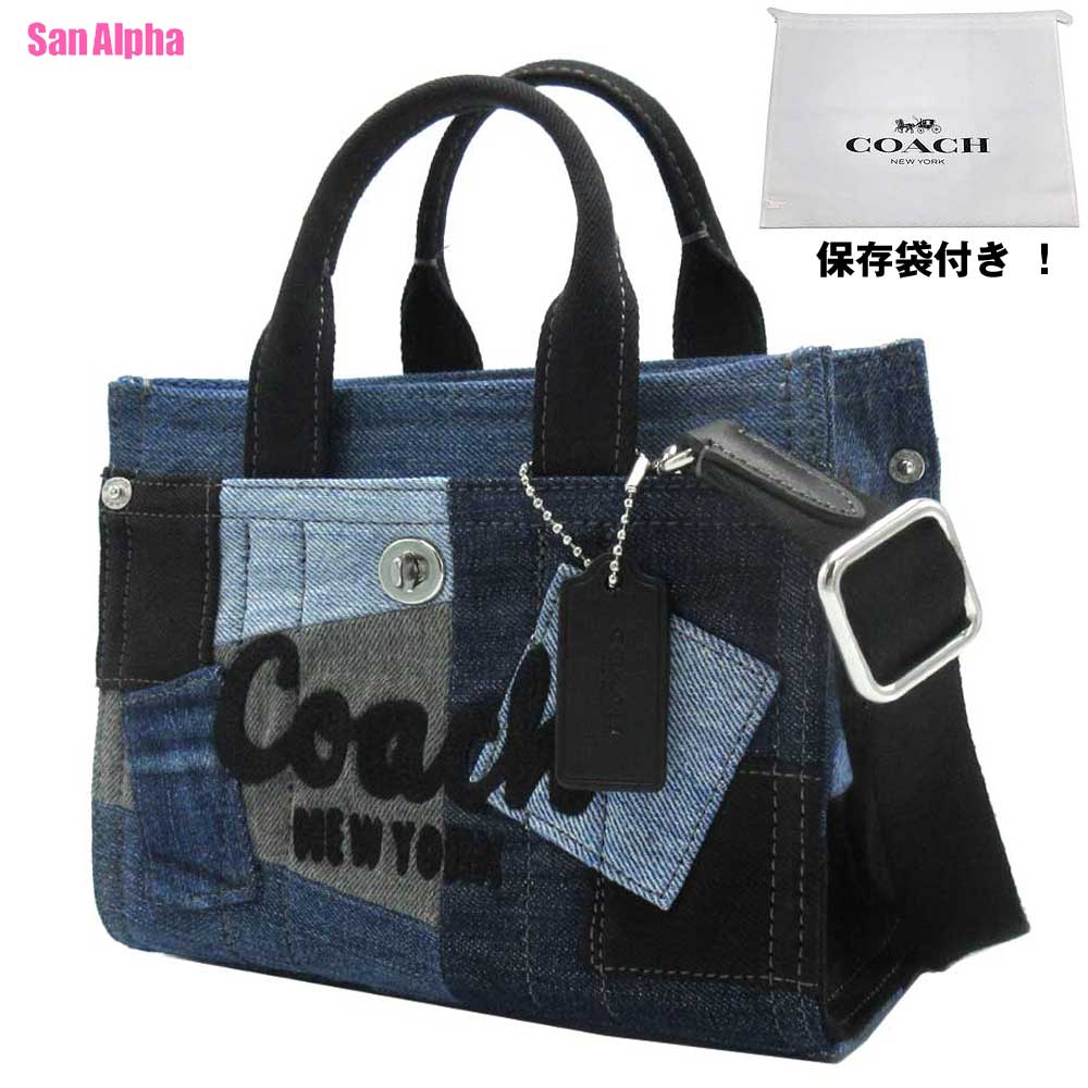 COACH コーチ バッグ トートバッグ レディース CARGO カーゴ ミニ デニム パッチワーク 刺繍ロゴ 2WAY ショルダーバッグ 斜めがけ CAO32 LHDEI デニムマルチ アウトレット｜SanAlpha（サンアルファ）