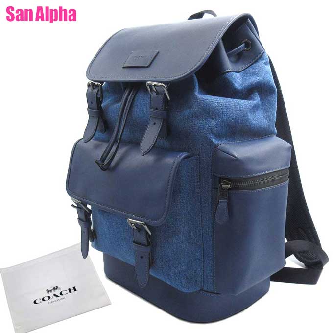 【1000円OFFクーポン4/10 01:59迄】コーチ バッグ リュック COACH SPRINT デニム バックパック A4対応 CBI76 QBXR9 (デニム×ディープブルー) アウトレット メンズ 送料無料【ラッピング対象外】