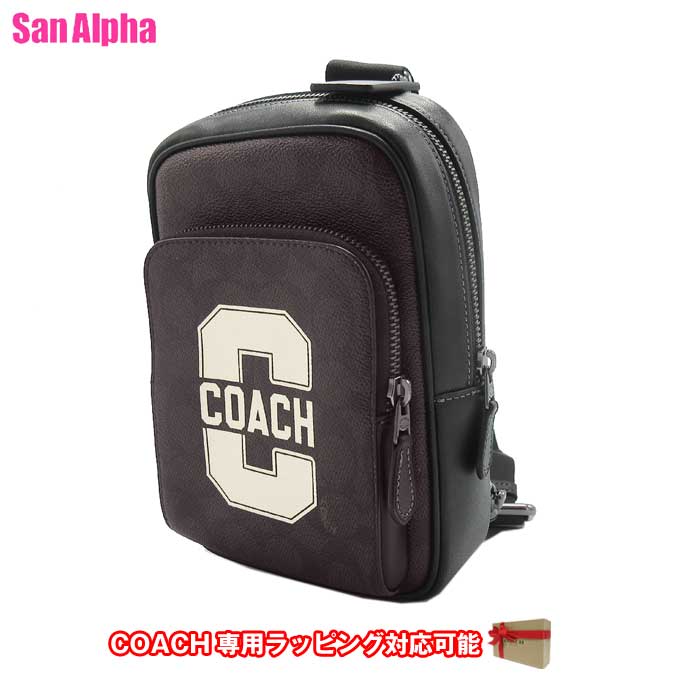 コーチ バッグ ショルダーバッグ COACH RACER シグネチャー ヴァーシティ グラフィック スリングパック ボディバッグ CCE77 QBWAN (ウォルナット マルチ) アウトレット メンズ 送料無料