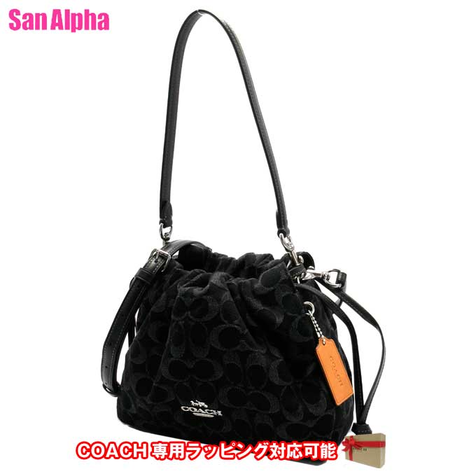 【1000円OFFクーポン券】コーチ職 御徒面子 ショルダーバッグ COACH FAYE ジーンズ 書き判 ドローストリングバッグ 2印字機肩先付き添い人 2WAY 曲がった掛け CDQ76 SV/BK (黒いこと) 逃げ口 レディース 貨物輸送無料