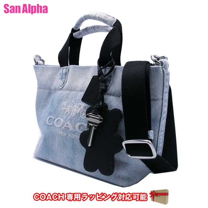 【1000円OFF引き換え証】COACH コーチ職 御徒面子 トートバッグ ショルダーバッグ メンズ TOUR 周遊旅行 ラブド ジーンズ ヴィンテージ産業 ミニトート ベア惹きつける 2WAY 肩がけ 曲がったがけ CEB33 SVNIM ライトインディゴ 逃げ道
