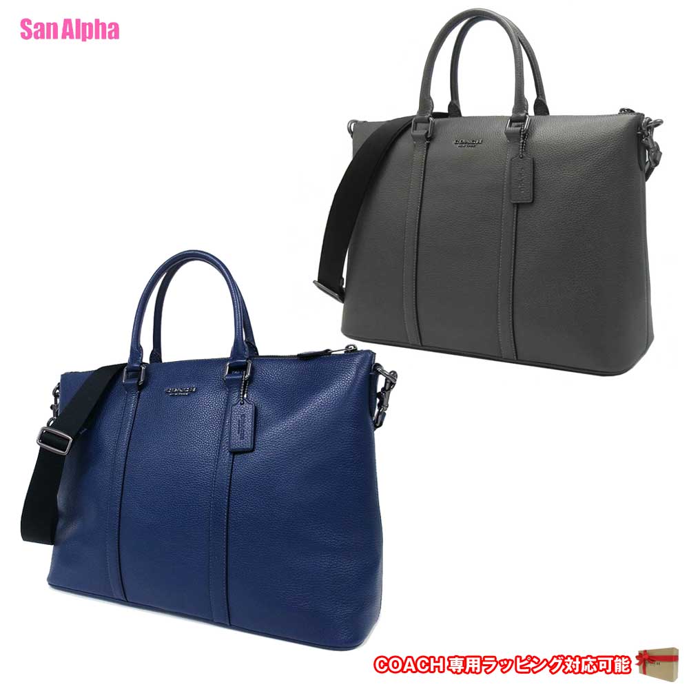 コーチ バッグ ビジネスバッグ COACH CALEB ペブルレザー ワークバッグ 斜め掛け 2WAY A4対応 CY769 アウトレット メンズ 送料無料｜SanAlpha（サンアルファ）