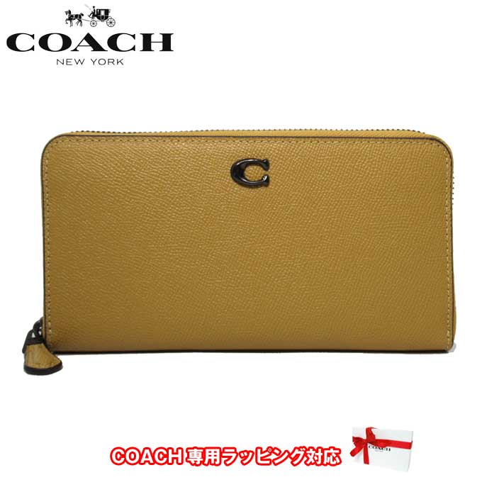 COACH長財布 アコーディオン ウォレット クロスグレイン レザー