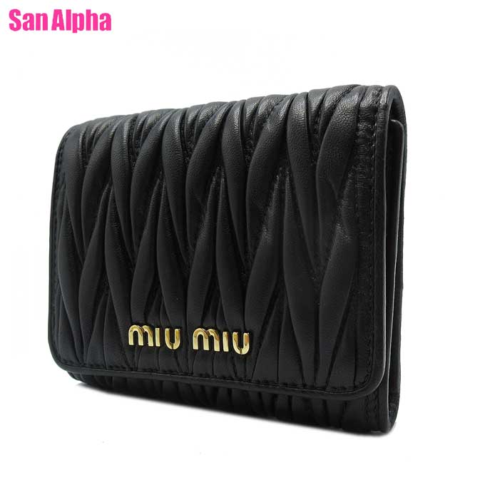 楽天市場】ミュウミュウ 財布 三つ折り ミニ財布 マドラス MIU MIU