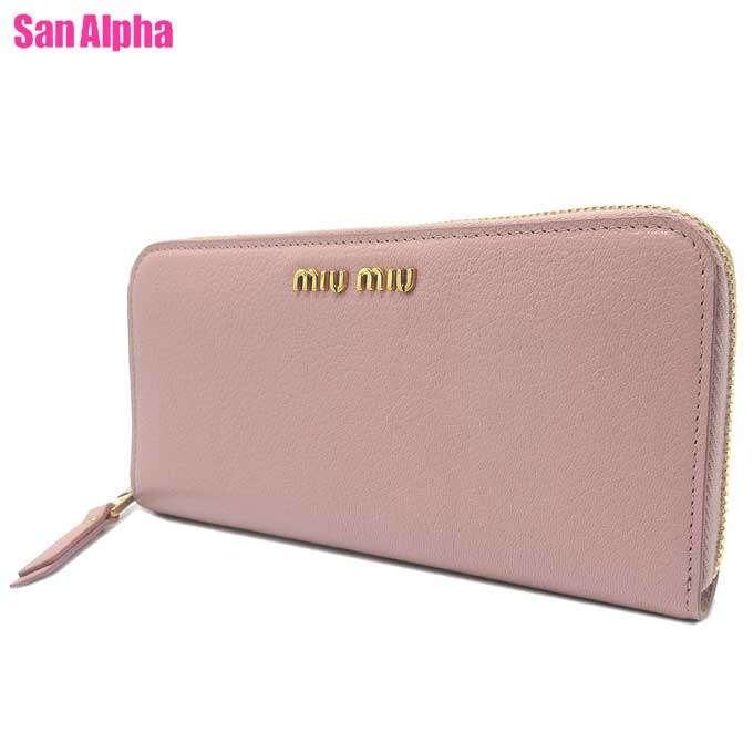 楽天市場】ミュウミュウ 財布 miumiu 長財布 ピンク レザー ラウンド