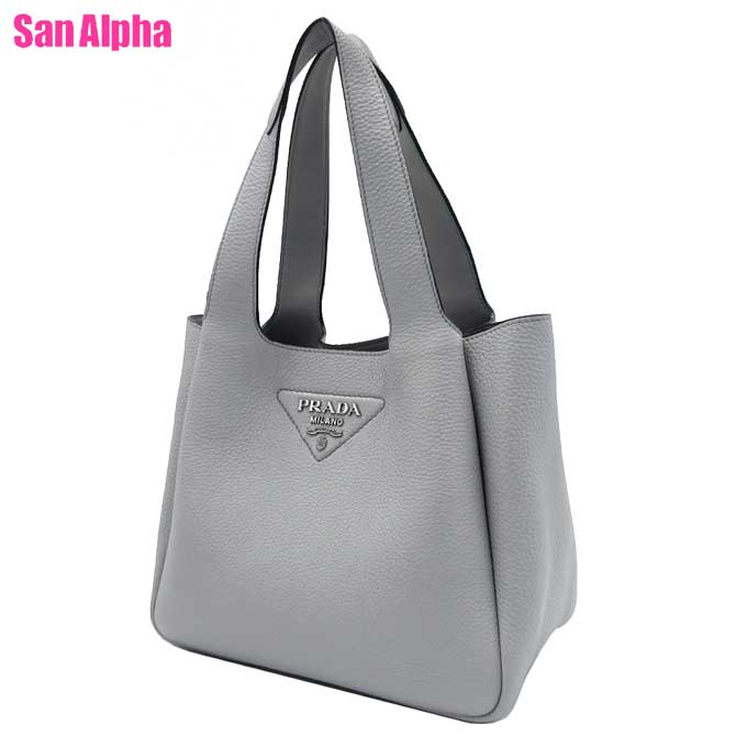 ◆PRADA◆ キャンバストート 三角プレートアイボリー バッグ プラダ PRADA - プラダ 1BG439 CANAPA エンボス三角ロゴキャンバス