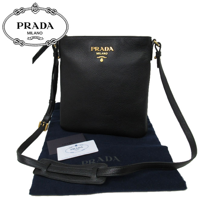 ショルダーバッグ Off Vit Daino Nero 1bh142 Sanalpha サンアルファ B 人気ブランドのpradaはプレゼントにおすすめ ラッピング対応 12時まで即日発送 日 除く B レディース ギフト Prada 母の日 バッグ プラダ 斜め掛け マチ無し