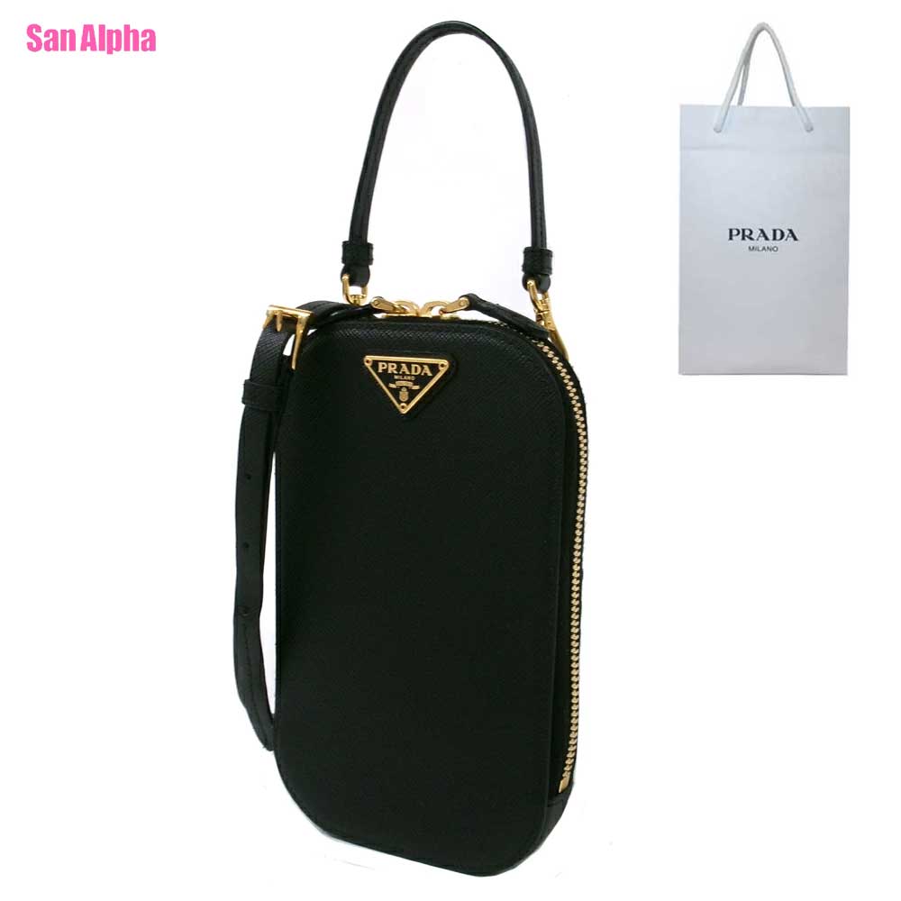 【1000円OFFクーポン】プラダ バッグ ショルダーバッグ PRADA サフィアーノ トライアングル ミニショルダー 2WAY 斜め掛け 1DH030 SAFFIANO TRIANG NERO (ブラック) アウトレット レディース 送料無料|SanAlpha(サンアルファ)
