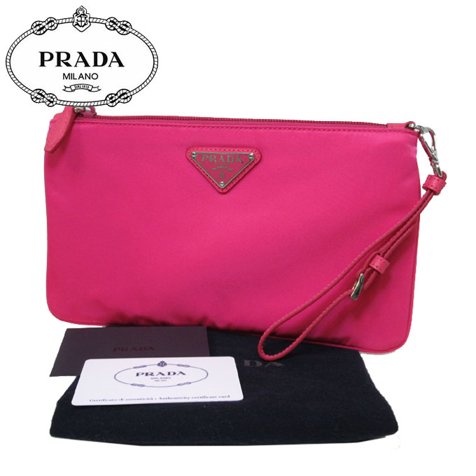 プラダ マチ無しポーチ アウトレット Prada Tessuto バッグ 小物 ブランド雑貨 10 Off Fuxia バッグ ナイロン ストラップ付き Sanalpha サンアルファ B 人気ブランドのpradaはプレゼントにおすすめ ラッピング対応 12時まで即日発送 日 除く B