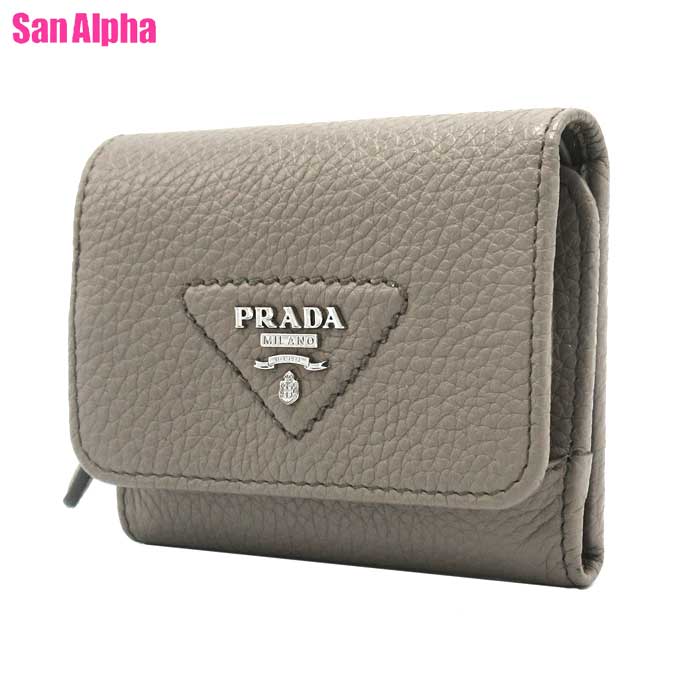 みー PRADA サフィアーノ 三つ折財布 PRADA プラダ サフィアーノレザー 財布 三つ折り レディース