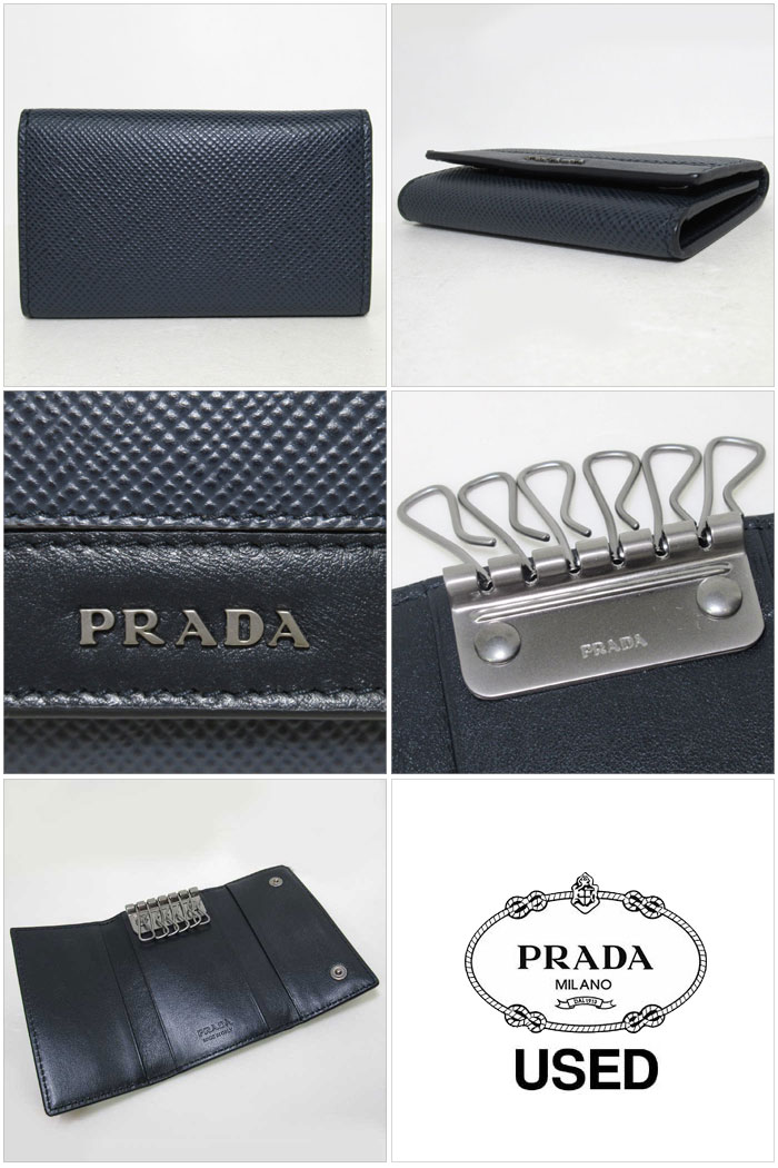 プラダ キーケース PRADA CUIR サフィアーノ SAFFIANO メンズ 6連