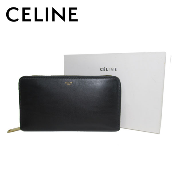 CELINE 財布 ラウンド ジップ 長財布 ブラック-connectedremag.com