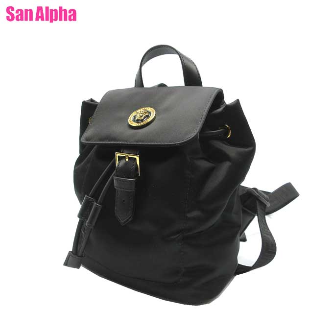 【1000円OFFクーポン4/10 01:59迄】ヴェルサーチェ ショルダーバッグ リュック VERSACE La Medusa ナイロン ミニバッグ 1013792 1A02155 1B00V (ブラック) アウトレット レディース 送料無料