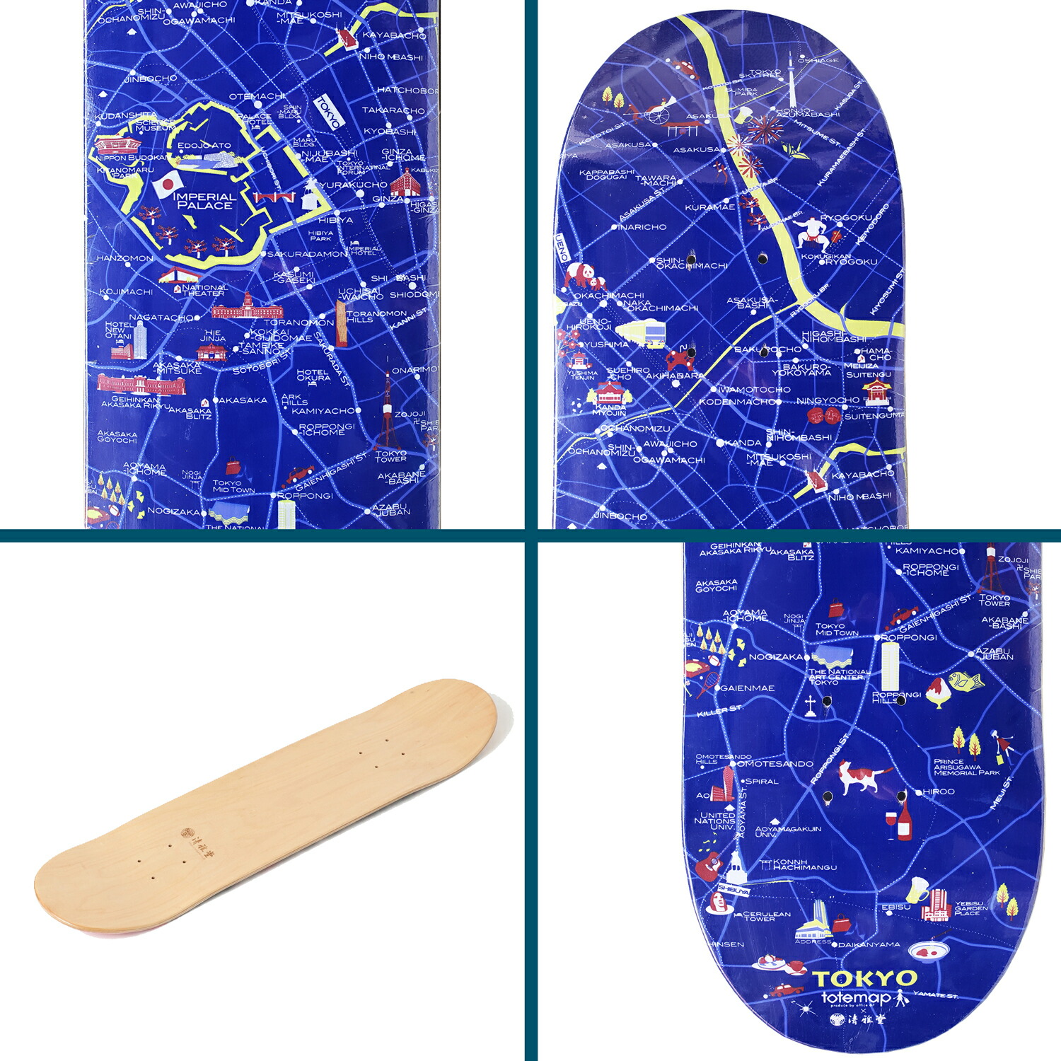 期間限定1000円offクーポン Sk8 東京地図柄 スケートボード デッキ8 0 送料無料 忍者 赤富士 ギフト キッズ 子供 スケボー 大人用 漆 蒔絵 伝統工芸 スケート Deck Skateboard Sk8 ハンドメイド 赤富士 舞妓 風神雷神 忍者 漆塗り トリック おしゃれ コスメ つけまつげ