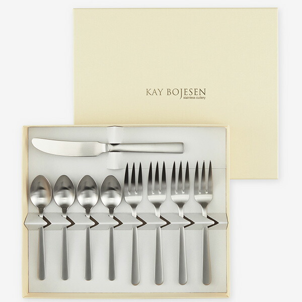 KAY BOJESEN グランプリ 紅茶一時停止9pcs 引っ敷き(KAY-011501ｍ20)御匙 民族音楽 18-10ステンレス鋼 北欧 卓上 カトラリー 洋食器 食洗器相応う 喜び事 カイ・ボイスン GrandPrix【日本製】【貨物輸送無料】 カトラリーセット-食器・カトラリー・グラス-箸・カトラリー