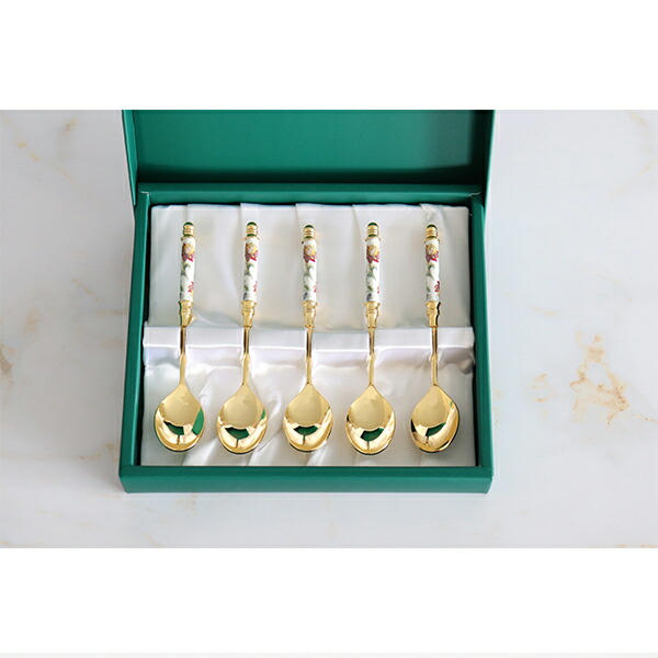 楽天市場】ピーターラビット 七宝スプーン 5本セット 金仕上げ (PR