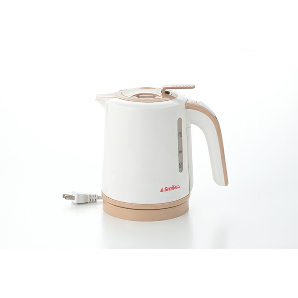 &Smile 倒れてもこぼれにくい電気ケトル1.0L (AS-100) 調理家電 キッチン ダイニング 朝食 安全 たっぷり 湯沸かし シンプル ギフト ケトル 電気ケトル こぼれにくい 1.0L