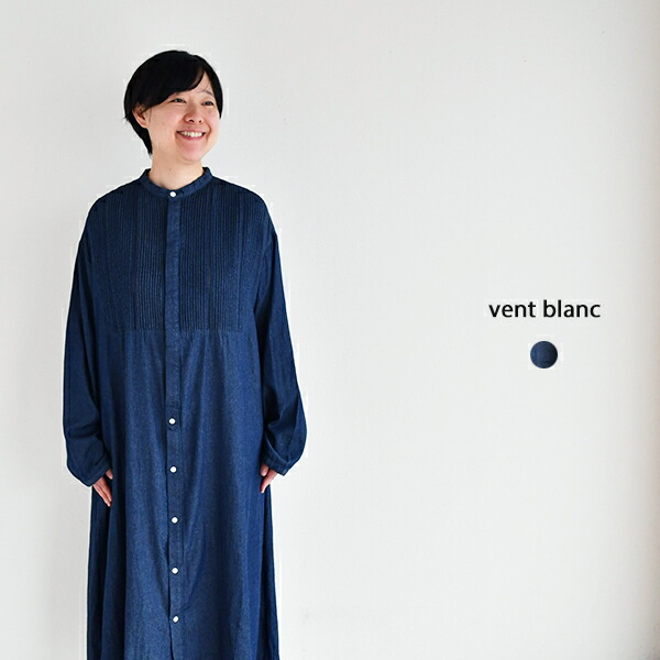 【SALE 40%OFF】vent blanc ピンタック＆レースデザインワンピース