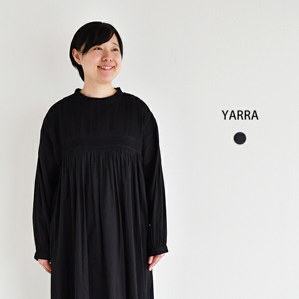 【SALE 40%OFF】YARRA INDIAフラウンス衿ピンタックワンピース