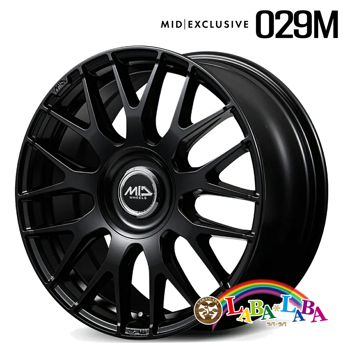 【期間限定★エントリーでポイント5倍】ホイール 19インチ 19×7.5J +38 PCD114.3&120 10穴 MID EXCLUSIVE 029M 4本セット (1975 +38 114&120-10H)|ラバラバ 店