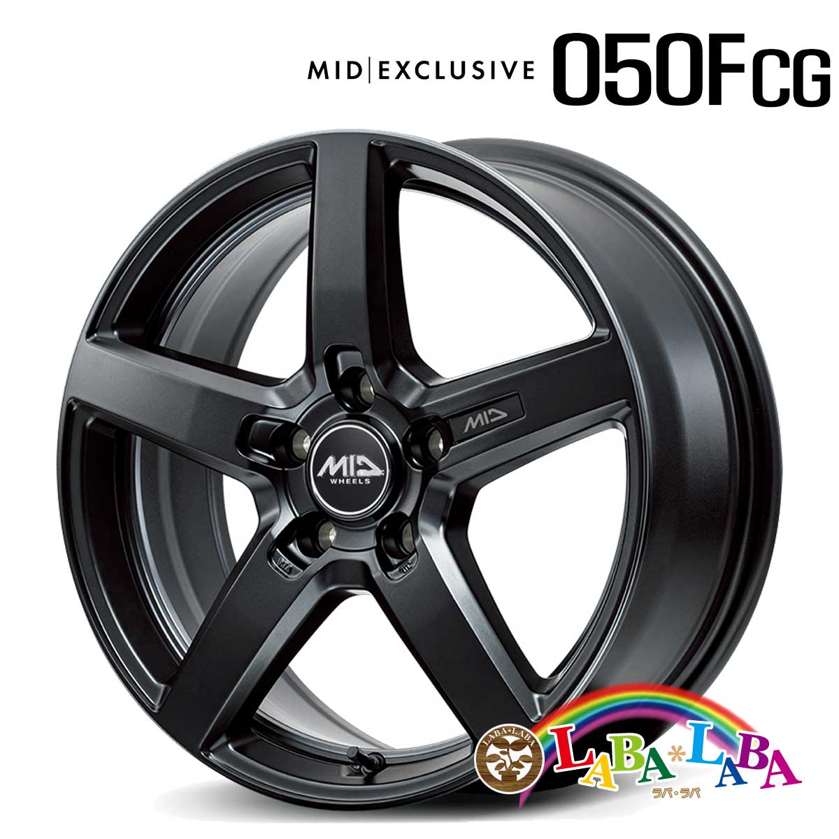 【期間限定★エントリーでポイント５倍】ホイール 18インチ 18×7.0J +48 PCD114.3 5穴 MID RMP 050F CUT GRAPHITE 4本セット (1870 +48 114-5H)
