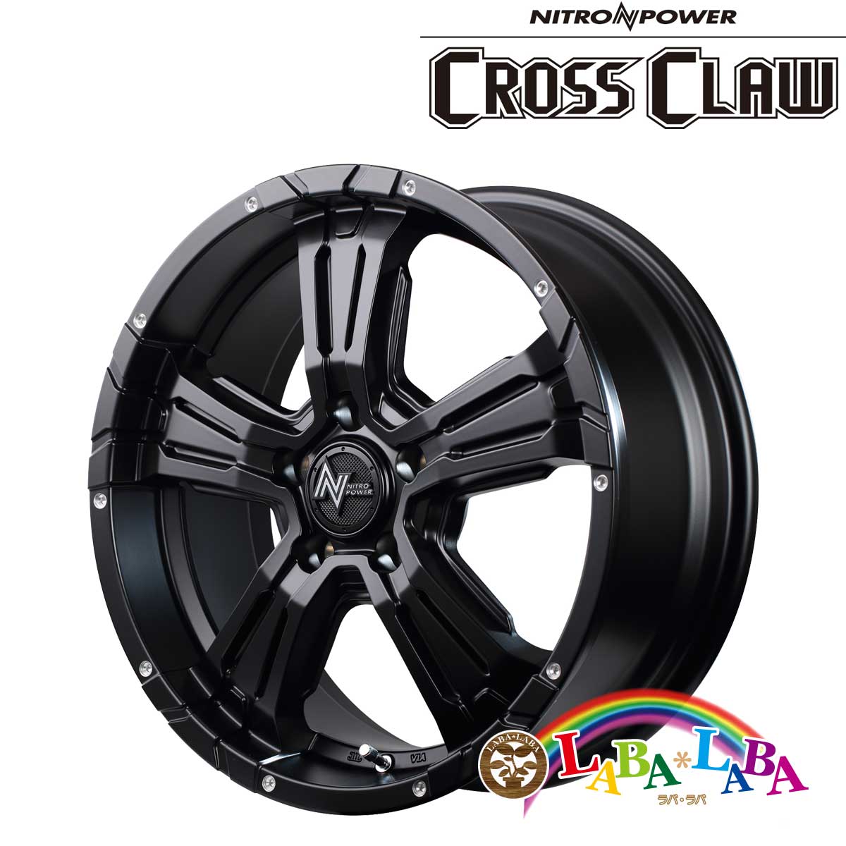 【期間限定★エントリーでポイント5倍】ホイール 16インチ 16×6.0J -05 PCD139.7 5穴 MID NITRO POWER CROSS CLAW (1660 -05 139-5H)|ラバラバ 店
