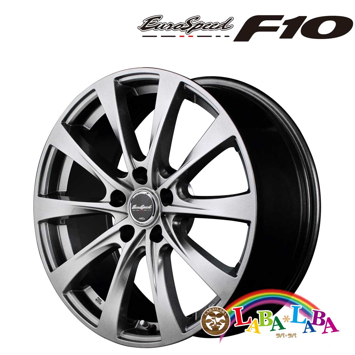 ホイール 15インチ 15×6.0J +52 PCD114.3 5穴 MID EURO SPEED F10 (1560 +52 114-5H)