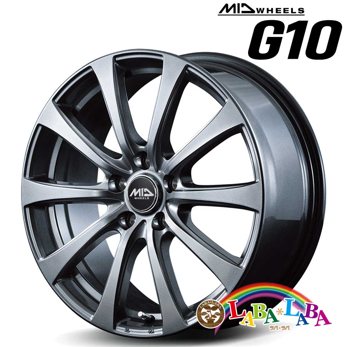 【期間限定★エントリーでポイント５倍】ホイール 15インチ 15&times;6.0J +52 PCD114.3 5穴 MID EUROSPEED G10 (1560 +52 114-5H)｜ラバラバ　店