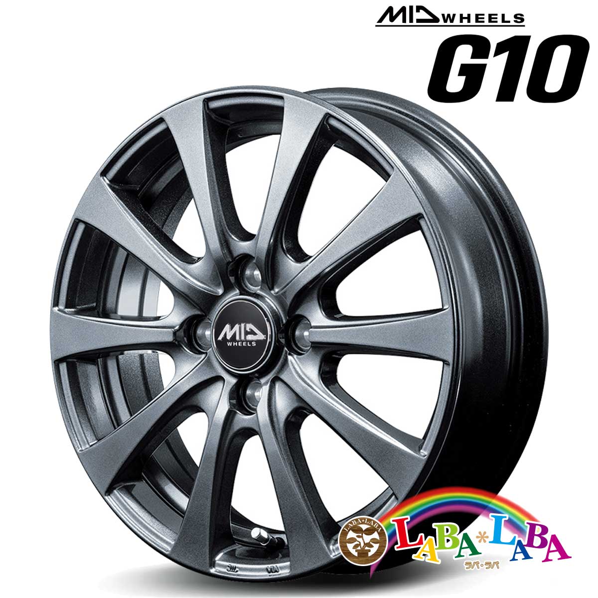 【期間限定★エントリーでポイント5倍】ホイール 16インチ 16×6.0J +43 PCD100 4穴 MID EUROSPEED G10 4本セット (1660 +43 100-4H)|ラバラバ 店