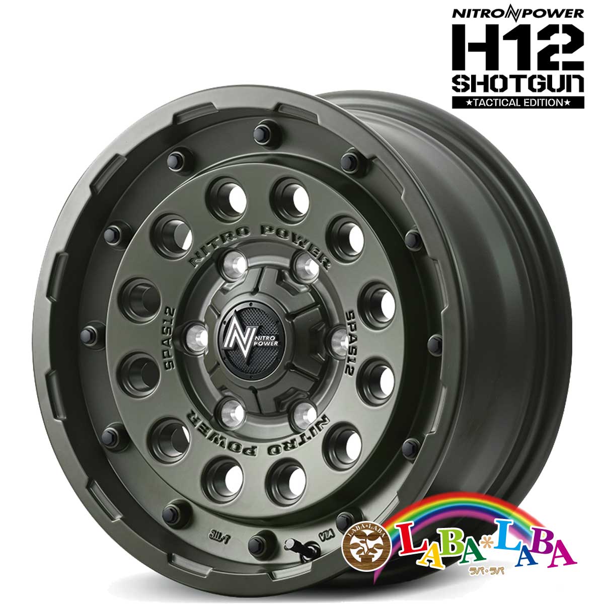 【期間限定★エントリーでポイント５倍】ホイール 16インチ 16×6.5J +38 PCD139.7 6穴 MID NITRO POWER H12 SHOTGUN TACTICAL EDITION 4本セット (1665 +38 139-6H) 57,840円