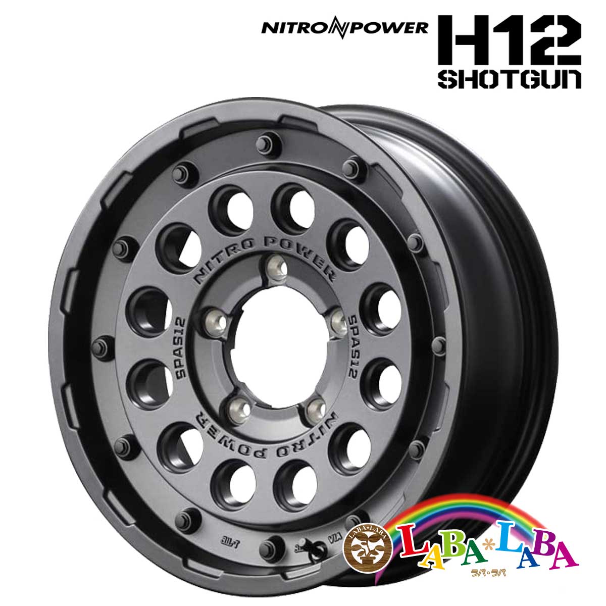 ホイール 16インチ 16×5.5J +20 PCD139.7 5穴 MID NITRO POWER H12 SHOTGUN 4本セット (1655 +20 139-5H)