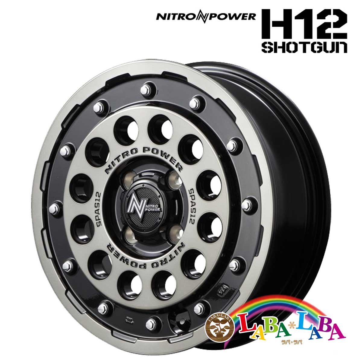 ホイール 14インチ 14×4.5J +45 PCD100 4穴 MID NITRO POWER H12 SHOTGUN 4本セット (1445 +45 100-4H) 46,800円