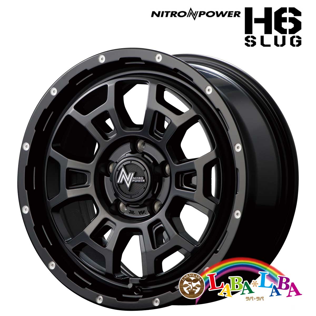 ホイール 16インチ 16&times;7.0J +40 PCD114.3 5穴 MID NITRO POWER H6 SLUG (1670 +40 114-5H)｜ラバラバ　店