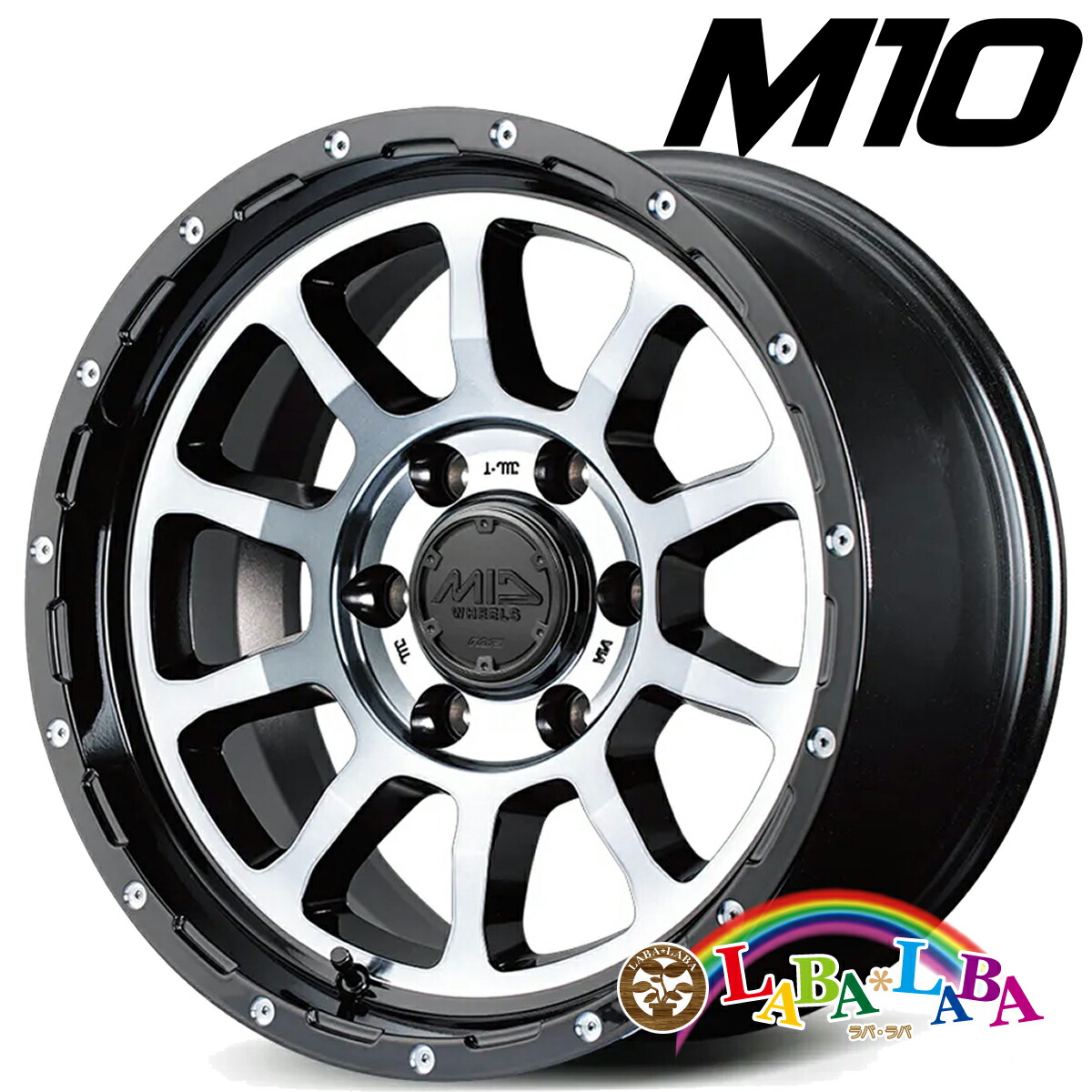 【期間限定★エントリーでポイント５倍】ホイール 17インチ 17&times;8.5J &plusmn;0 PCD139.7 6穴 MID OFFROAD M10 4本セット (1785 &plusmn;0 139-6H)｜ラバラバ　店