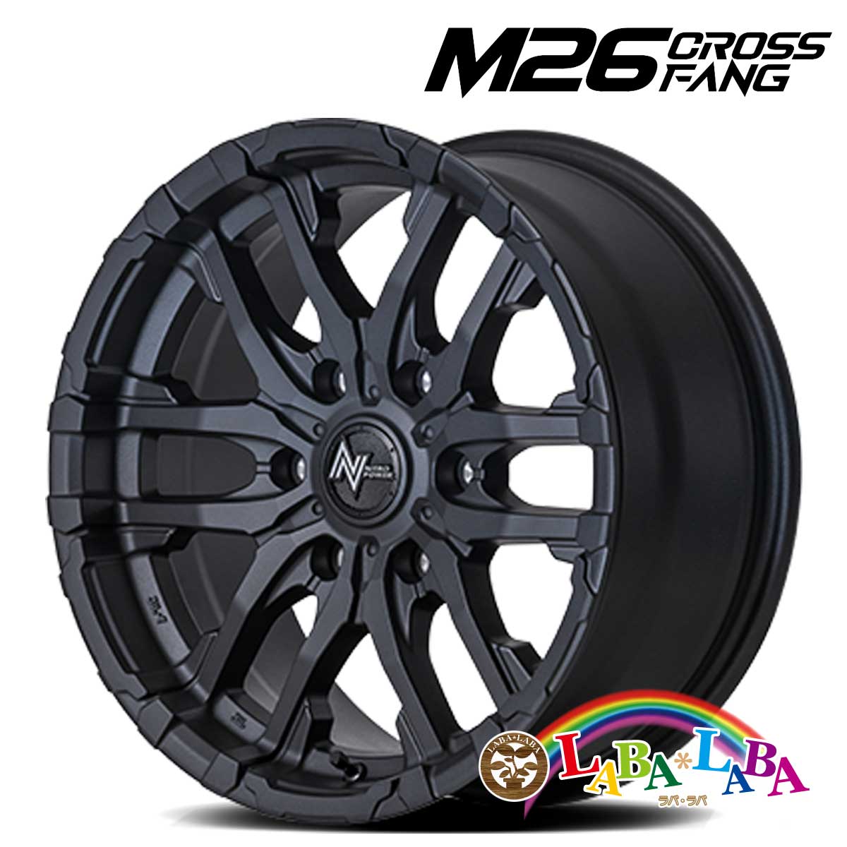 【期間限定★エントリーでポイント5倍】ホイール 16インチ 16×6.5J +38 PCD139.7 6穴 MID NITRO POWER M26 CROSSFANG (1665 +38 139-6H)|ラバラバ 店