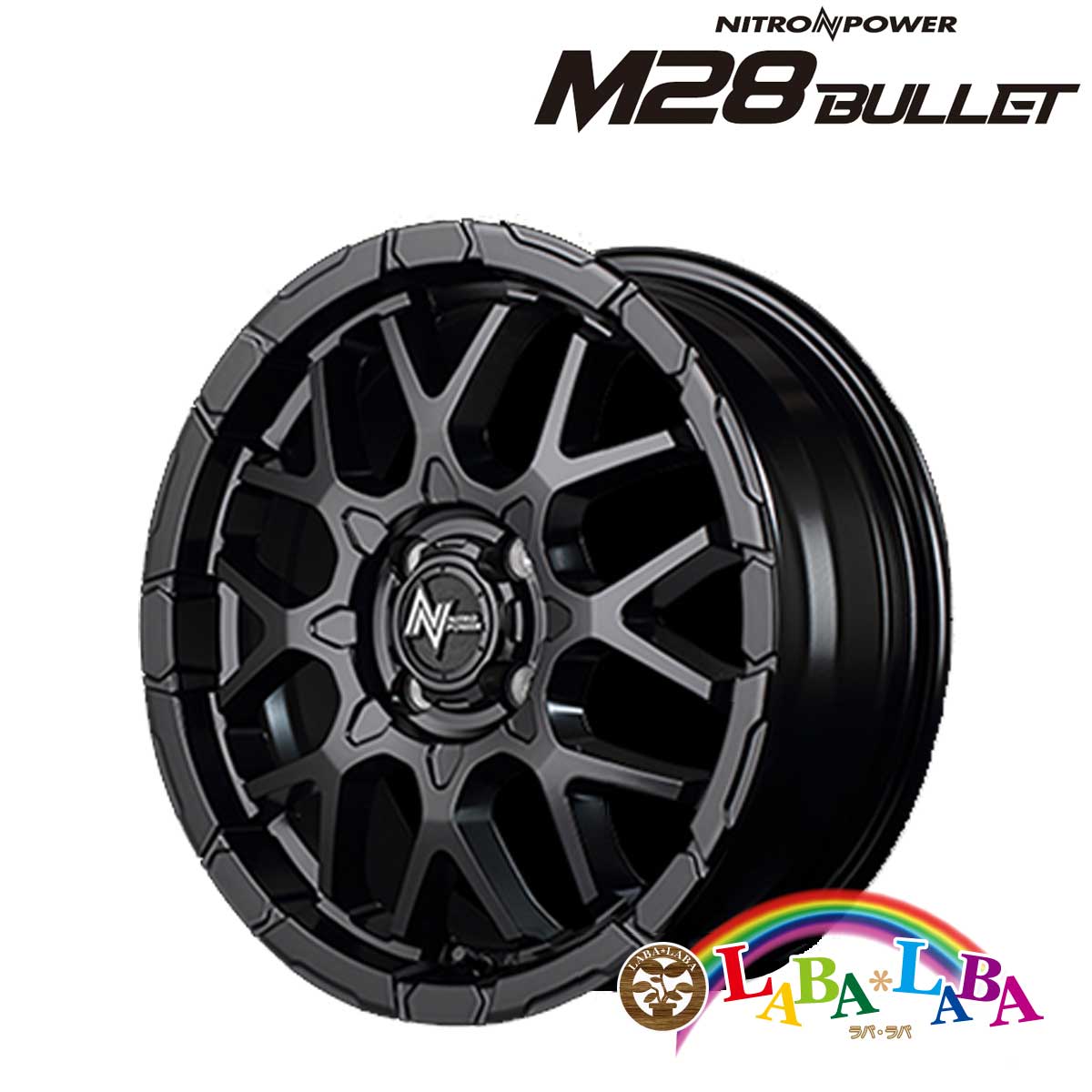 ホイール 15インチ 15×5.0J +48 PCD100 4穴 MID NITRO POWER M28 BULLET 4本セット (1550 +48 100-4H)