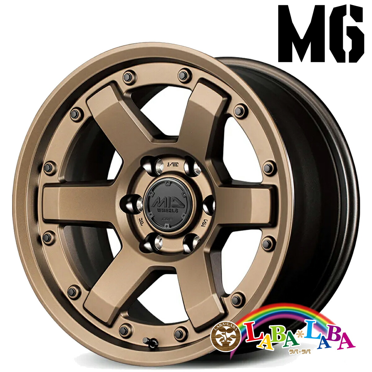【期間限定★エントリーでポイント５倍】ホイール 17インチ 17&times;8.5J &plusmn;0 PCD139.7 6穴 MID OFFROAD M6 (1785 &plusmn;0 139-6H)｜ラバラバ　店