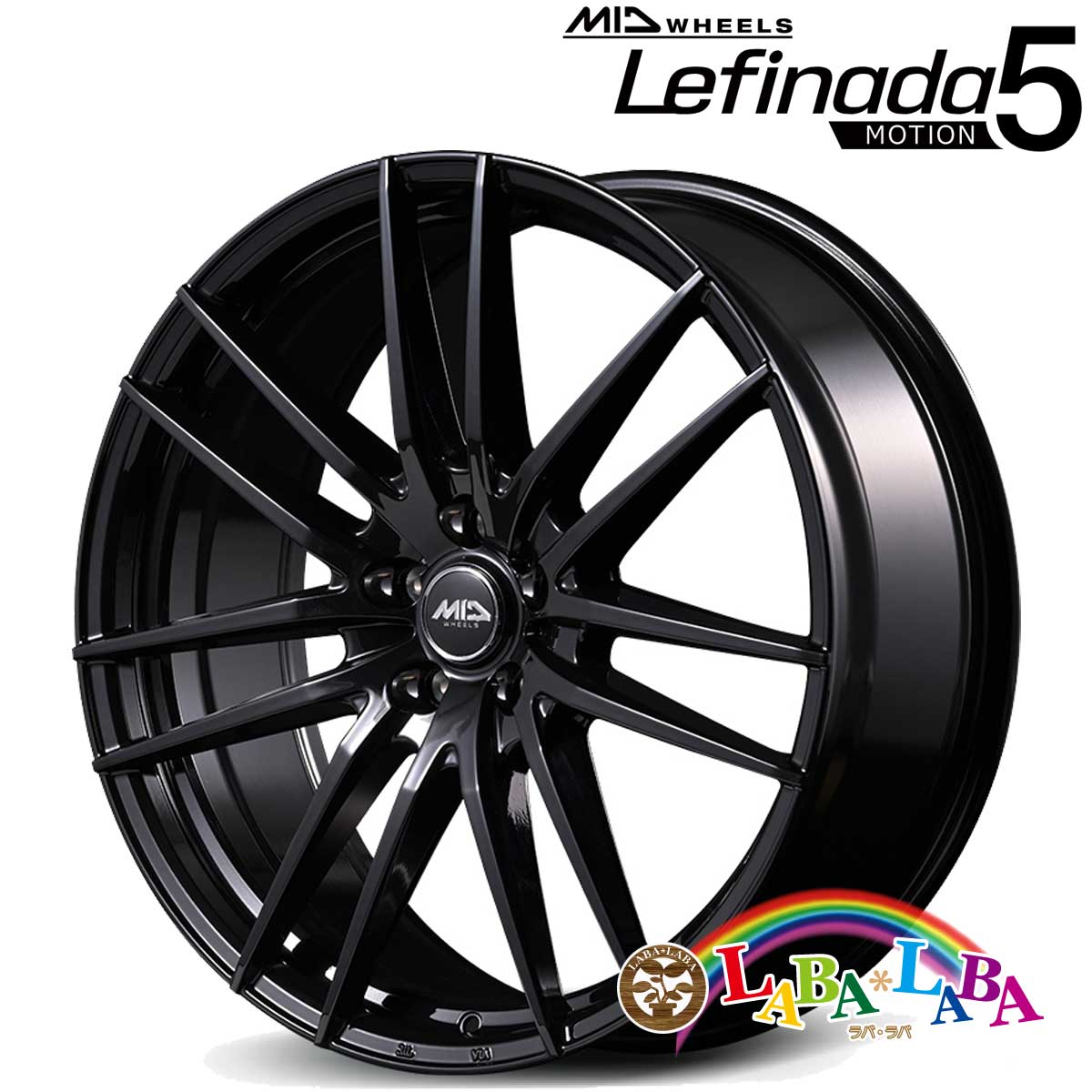 【期間限定★エントリーでポイント５倍】ホイール 19インチ 19&times;8.0J +30(14R) PCD120 5穴 MID Lefinada MOTION5 (1980 +30 120-5H)｜ラバラバ　店 27,000円