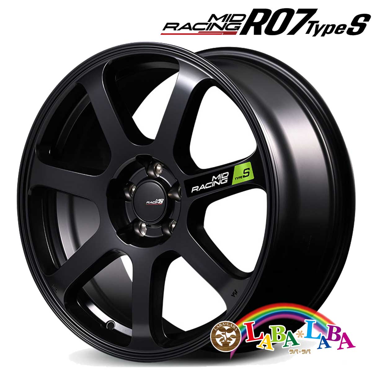 【楽天市場】ホイール 17インチ 17×7.0J +48 PCD114 5穴 MID MID RACING R07 TypeS (1770 ...