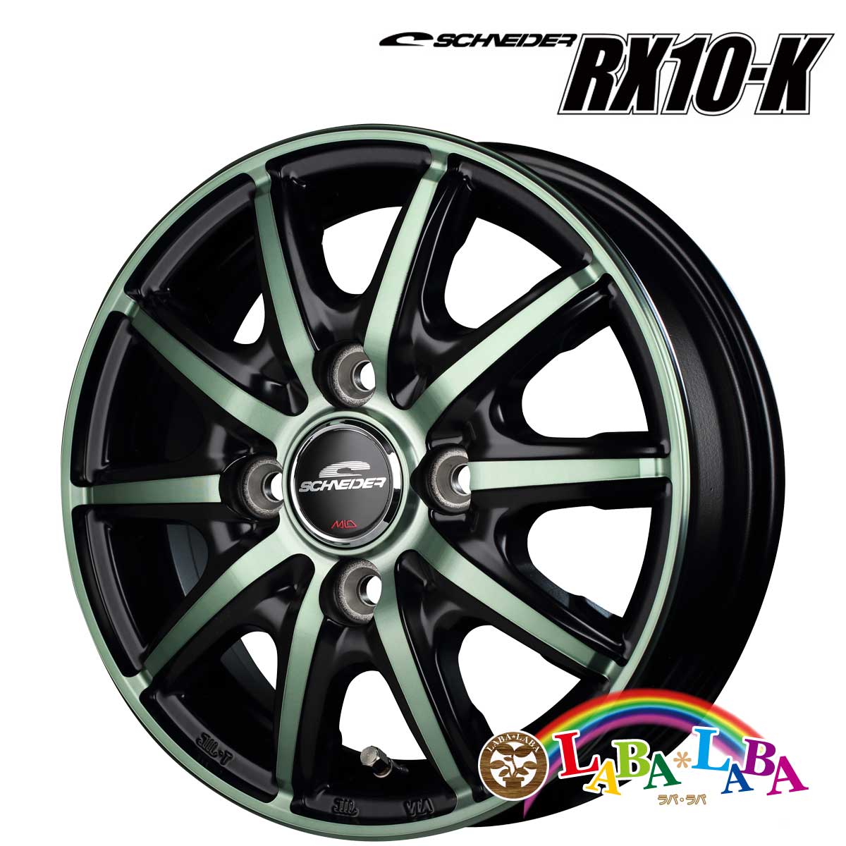 ホイール 14インチ 14×4.5J +45 PCD100 4穴 MID SCHNEIDER RX10-K (1445 +45 100-4H) 8,502円
