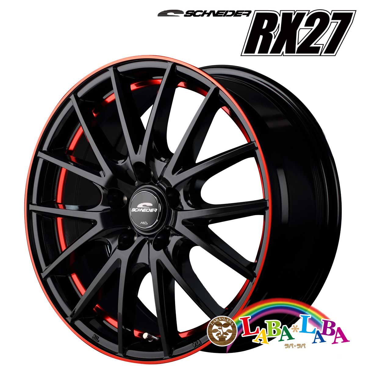 【期間限定★エントリーでポイント５倍】ホイール 17インチ 17×7.0J +48 PCD114.3 5穴 MID SCHNEIDER RX27 4本セット (1770 +48 114-5H)
