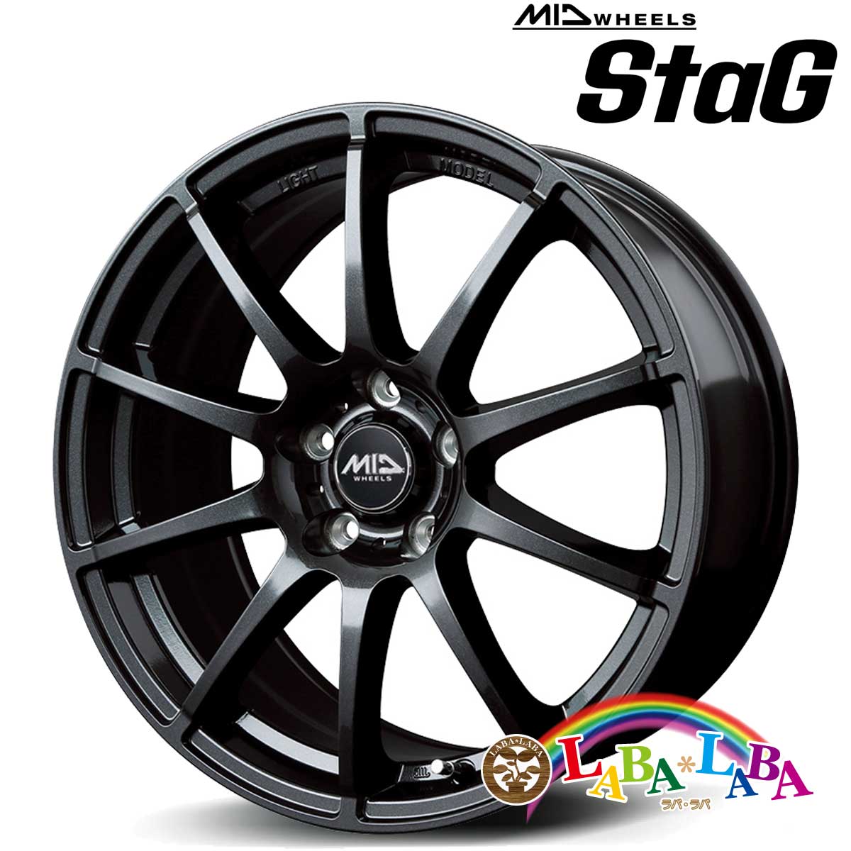 【期間限定★エントリーでポイント５倍】ホイール 15インチ 15&times;6.0J +45T PCD100 5穴 MID SCHNEDER STAG (1560 +45T 100-5H)｜ラバラバ　店