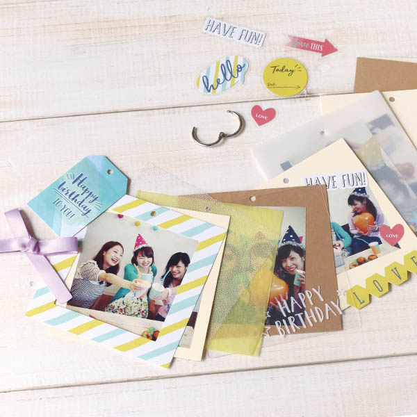 はっぴぃはろうぃん♡フォトアルバム♡スクラップブッキング♡ 楽天市場】スクエア ラブ ビビッドピンク 89×89mm 写真1枚サイズ