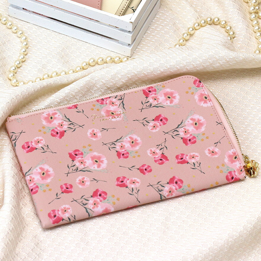 楽天市場 21年10月度 月間優良ショップ 楽天ランキング1位入賞 L字マルチポーチ ミラ 名刺入れ 定期入れ ギフト 小物入れ おしゃれ 花柄 大人 かわいい 可愛い メール便あす楽対象外 Labclip Online Store