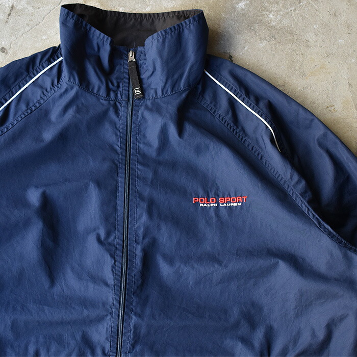 古着 POLO SPORT ナイロンジャケット 刺繍 XL〜2XL ドローコード 古着 POLO SPORT ナイロンジャケット 刺繍 XL〜2XL ドローコード