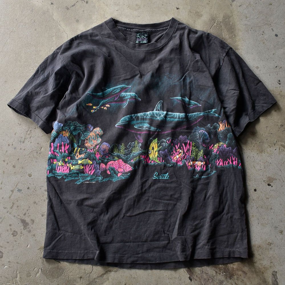 可愛すぎる vintage イルカTシャツ デッドストック ラッセン風 楽天市場】90s イルカ アート クルーネック 半袖 Tシャツ 90年代